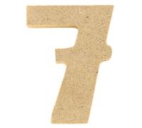 Chiffre En Bois Mdf 5 X 1,2 Cm Chiffre 7 (Sept)