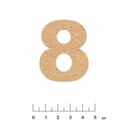 Chiffre En Bois Mdf Adhésif 5 Cm Chiffre 8