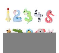 Chiffre en peluche | 10 pièces en peluche en forme de chiffres, chiffres de 0 à 9 - Cadeau pour petite amie épouse amie fille salon studio chambre étagère garderie