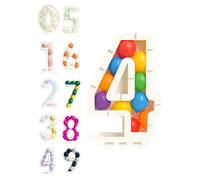 Chiffre géant 4 - Structure à ballons 74 cm - Mosaic Balloon Number 4 - Cadre décoratif pour anniversaire - Support ballons facile à monter - Déco fête élégante et réutilisable