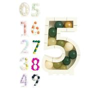 Chiffre géant 5 - Cadre à ballons 74 cm pour décoration anniversaire- Support chiffre 5 facile à monter - Déco fête élégante et réutilisable - Déco de table - Numéro 5