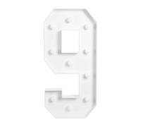 Chiffre Lumineux Geant,Chiffre Anniversaire Geant Lumineux 2000-3000k NuméRo Led éClairé 0/1/2/3/4/5/6/7/8/9 Kt Panneau -100 * 48cm,Pour FêTe D'Anniversaire,Anniversaire (9)