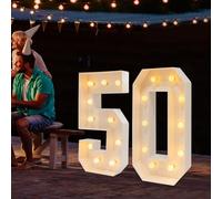 Chiffre Lumineux Geant Chiffre Anniversaire Lights Décoration Led Chiffres 2000-3000K Numéros Lumineux Chiffres Lumineux Lettres,Pour Anniversaire, Fête, Décoration De Fond (50)
