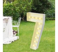 Chiffre Lumineux Geant Lettres Lumineuses à LED Lampe Numéros Lumineux LED Lights Décoration 2000-3000K,Pour fête d'anniversaire, anniversaire, décoration de mariage (7)
