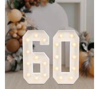 Chiffre Lumineux Geant Lettres Lumineuses à LED Lampe Numéros Lumineux LED Lights Décoration 2000-3000K,Pour fête d'anniversaire, anniversaire, décoration de mariage