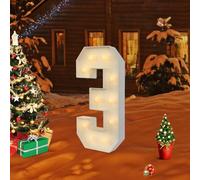 Chiffre Lumineux Geant Numéros Lumineux LED Chiffre Anniversaire Lights Décoration 2000-3000K Chiffres Lumineux Lettres,Pour Graduation, Mariage, Fête d'anniversaire (3)