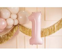 Chiffre phénoménal "1" en feuille d'aluminium rose vif - 72 cm de joie pour toutes les célébrations Idéal pour les décorations et les moments spéciaux