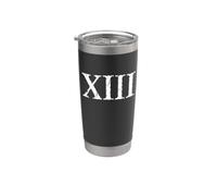 Chiffre romain 13 XIII imprimé ~ treize Gobelet isotherme en acier inoxydable double paroi