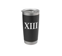 Chiffre romain 13 XIII Treize Gobelet isotherme en acier inoxydable double paroi