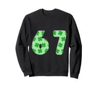 Chiffre trèfle Irlandais 67 Motif trèfle Vert Porte-Bonheur Sweatshirt