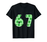 Chiffre trèfle Irlandais 67 Motif trèfle Vert Porte-Bonheur T-Shirt