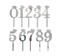 Chiffres 0-9 Pour Topper De Gâteau - Décoration Pour Cupcakes,Topper de Gâteau d'Anniversaire - Pour Célébrations, Diplômations, Mariages, Réunions Familiales, Retraites, Garçons, Filles, Hommes, Femm