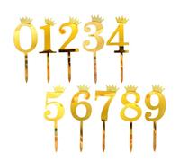 Chiffres 0-9 Toppers de Gâteau,Décoration Acrylique pour Cupcakes | Topper de Gâteau d'Anniversaire,Pour Les Célébrations, Les Graduations, Les Réunions Familiales, Les Retraites, Les Garçons,