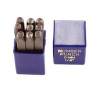 Chiffres à frapper - BGS TECHNIC - 0 à 9 (boîte 10) - Largeur 10 mm - Carré 10 mm - Norme DIN 1451