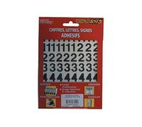 Chiffres adhésifs 40 mm - Noir Noir