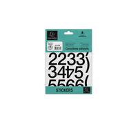 Exacompta Pochette de chiffres adhésifs 0-9 – hauteur 40 mm – noir
