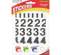 Chiffres autocollants 30mm Noir NOVADHESIFS - 4370279