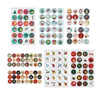 Chiffres Autocollants pour Calendrier de l'avent, Autocollants de Noël, Numéro Gommettes Noël, 1-24 autocollants numéros, pour Décoration Cadeau de Noël, DIY Calendriers de l'Avent, 7PC