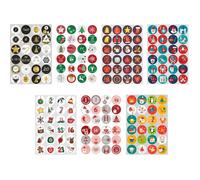 Chiffres Autocollants pour Calendrier de l'avent,Autocollants de Noël,Numéro Gommettes Noël,1-24 autocollants numéros,pour