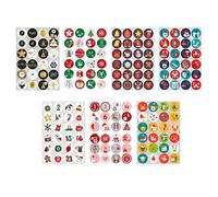 Chiffres Autocollants pour Calendrier de l'avent, Autocollants de Noël, Numéro Gommettes Noël, 1-24 autocollants numéros, pour Décoration Cadeau de Noël, DIY Calendriers de l'Avent, 7 x 24