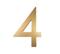 Chiffres D'adresse Flottants 6 Pouces Avec Vis Numéro Porte En Acrylique Moderne 152 Mm Panneau D'adresse Boîte Aux Lettres Doré/argent/noir, Pour Décoration Murale D'appartement(Gold 4)