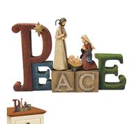 Chiffres de la Nativité - résine, résine Sainte Famille | Décoration de scène de la Nativité - Figurines de la Vierge Marie sur table, décorations de vacances pour œufs de Pâques