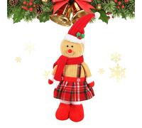 Chiffres de Petit en pan de, Figures de Petit en Doux | Poupées de Noël Mignonnes avec des Cadeaux en pan | Accessoires Photo saisonniers Poupées intérieures et extérieures pour