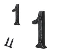 Chiffres de porte noirs antiques à visser de 7,6 cm en fonte, numéro 1, numéro de porte élégant et audacieux, convient à tous les types de portes, y compris le bois, le PVC et le composite.