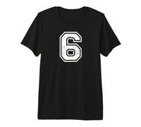Chiffres de Sport Vintage 6 Six T-Shirt Haut de Gamme