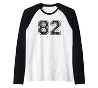 Chiffres de Sport Vintage 82 Quatre-Vingt-Deux Manche Raglan