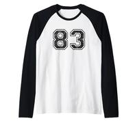 Chiffres de Sport Vintage 83 Quatre-Vingt-Trois Manche Raglan