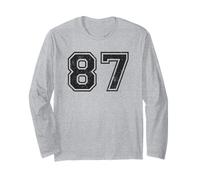 Chiffres de Sport Vintage 87 Quatre-Vingt-Sept Manche Longue