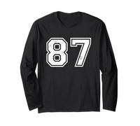 Chiffres de Sport Vintage 87 Quatre-Vingt-Sept Manche Longue