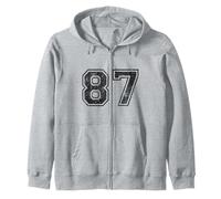 Chiffres de Sport Vintage 87 Quatre-Vingt-Sept Sweat à Capuche