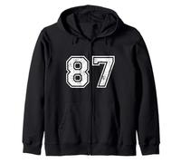 Chiffres de Sport Vintage 87 Quatre-Vingt-Sept Sweat à Capuche