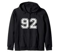 Chiffres de Sport Vintage 92 Quatre-Vingt-Deux Sweat à Capuche