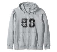 Chiffres de Sport Vintage 98 98 Quatre-Vingt-Huit Sweat à Capuche