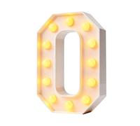 Chiffres Décoratifs Lumineux À LED Faire Soi-même, Numéros De Chapiteau En Plastique Blanc, Lampes Carton For Anniversaire, Remise Diplôme, Mariage(Number0,120cm/4ft)