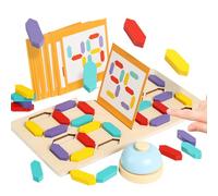 Chiffres en bois - Jeu éducatif de blocs numériques avec défis, en bois - Pour salle de t activités au bureau