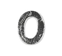 Chiffres En Cire - 0 - , 0, Argent, 9 Mm, 2 Pièces