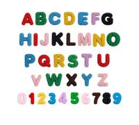 Chiffres en feutre autocollants Patchs colorés en feutre avec lettres et chiffres, 30 pièces, for décoration de vêtements DIY(Z)
