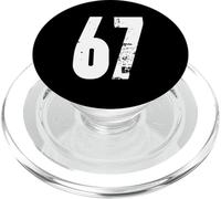 Chiffres en Gras Vieilli 67 PopSockets PopGrip pour MagSafe