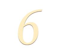 Chiffres et caractères spéciaux MT5-20 en bois 4 hauteurs différentes, Bois, 6, 15 cm