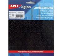 Chiffres et symboles autocollant 20 x 18 mm noir - apli agipa Noir G