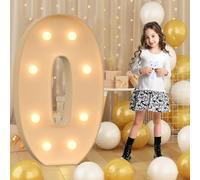 Chiffres géants lumineux à LED de 100cm-3,3ft 0, Panneau lumineux marquise en mosaïque, Lampes à chiffres LED pour la Saint-Valentin, anniversaire, Noël, Nouvel An