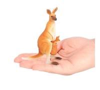 Chiffres Jouet De Kangourou - Modèle Simulé Réaliste De Kangourou Sauvage Avec Mère Et Fils | Figure D'action Animal Pour La Collection Animaux, Cadeau De Gâteau De Kangourou Jouet Pour Ra