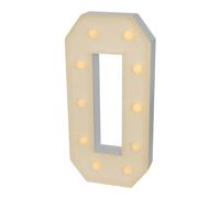 Chiffres LED 3D de 0 à 9 pour mariage, anniversaire, fête, éclairage de Noël, lampe de nuit (0 blanc)