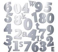 Chiffres & Lettres Découpés Numéro De Rue - M - 10cm, Gris alu brillant