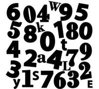 Chiffres & Lettres Découpés Numéro De Rue - Numéro De Maison PVC - Caractère À Personnaliser (2XL - 16cm, Noir)