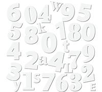 Chiffres & Lettres Découpés Numéro De Rue - Numéro De Maison PVC - Caractère À Personnaliser (S - 8cm, Blanc)